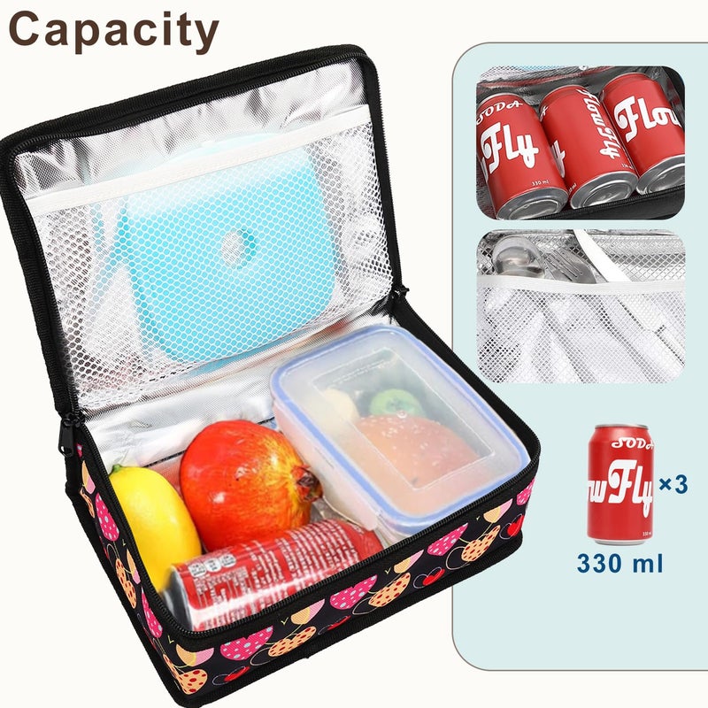 FlowFly Small Lunch box Insulated Soft Bag Mini Cooler Back to School Thermal Meal Tote Kit for Kids, Girls, Boys,Women,Men, Heart - Image 5